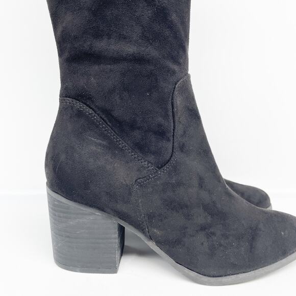 BP Women's Luke Over The Knee Boot Black Faux Suede Size 7.5M - Picture 12 of 15
